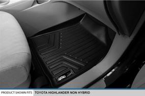 img 2 attached to 🚗 Enhanced MAXLINER Floor Mats Set - Black, 3 Row Liner, for 2008-2013 Toyota Highlander with Non Hybrid feature