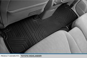 img 1 attached to 🚗 Enhanced MAXLINER Floor Mats Set - Black, 3 Row Liner, for 2008-2013 Toyota Highlander with Non Hybrid feature