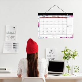 img 1 attached to Desk Calendar 2022 - 12 Monthly Wall Calendar 17”X 12” Large Desk Calendar, Monthly Desk Planner With Corner Protectors, Thick Paper Desktop Calendar With Large Ruled Blocks