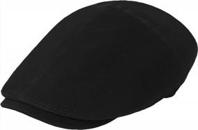 img 4 attached to Men'S Cotton Summer Flat Cap Scally Ivy Gatsby Newsboy Beret Driver Cabbie Hunting Hat