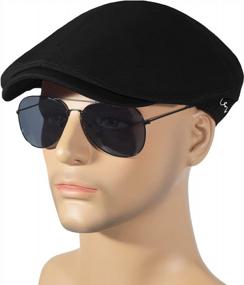 img 3 attached to Men'S Cotton Summer Flat Cap Scally Ivy Gatsby Newsboy Beret Driver Cabbie Hunting Hat