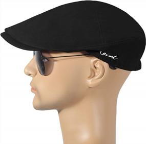 img 2 attached to Men'S Cotton Summer Flat Cap Scally Ivy Gatsby Newsboy Beret Driver Cabbie Hunting Hat