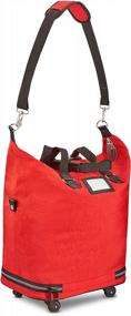img 4 attached to Biaggi Zipsak Micro Fold Spinner Red Tote - 20-Inch Fashion Luggage Seen On Shark Tank