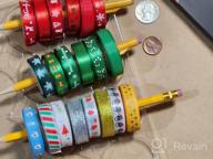 img 1 attached to 100 Yards Of Christmas Grosgrain Ribbons With Double Faced Metallic Glitter - Festive Satin Ribbon Rolls In 10Mm Widths For Gift Wrapping And Holiday Decorations By LIUYAXI review by Connie Lewis