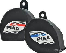 img 1 attached to Piaa Slim Line 112Db Twin Tone Sports Horn Kit for All Vehicles - 400Hz and 500Hz, Black: Product Optimization