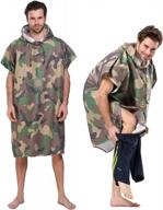 surfer and swimmer wetsuit changing robe with hood, sleeve pocket, and one-size fit all towel poncho логотип