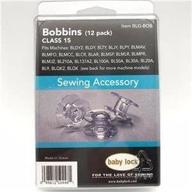 🧵 authentic babylock bobbins set of 12 (class 15) with plastic storage case - blg-bob logo