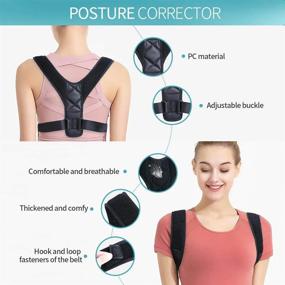 img 2 attached to LeBoLike Posture Corrector For Men And Women - Adjustable And Comfortable Upper Back Brace For Clavicle Support And Providing Pain Relief From Neck Back And Shoulder (Universal)