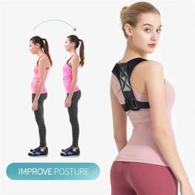 img 3 attached to LeBoLike Posture Corrector For Men And Women - Adjustable And Comfortable Upper Back Brace For Clavicle Support And Providing Pain Relief From Neck Back And Shoulder (Universal)