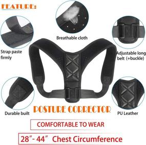 img 1 attached to LeBoLike Posture Corrector For Men And Women - Adjustable And Comfortable Upper Back Brace For Clavicle Support And Providing Pain Relief From Neck Back And Shoulder (Universal)