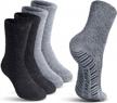 stay slip-free and warm: trutread fuzzy slipper socks with grippers for men and women - 4 pairs logo