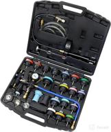 jifetor radiator coolant pressure tester vacuum refill tool kit, 28pcs automotive cooling system leak test 🔧 and pneumatic purge fill set with testing adapter caps universal for airlift car auto truck - enhanced seo-version логотип