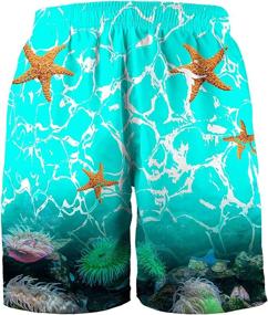 img 2 attached to 🩳 Hgvoetty Galaxy Swim Shorts with Pockets - Boys' Clothing