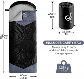img 3 attached to Oaskys 3-Season Camping Sleeping Bag: Lightweight, Waterproof And Versatile For All Your Outdoor Adventures!