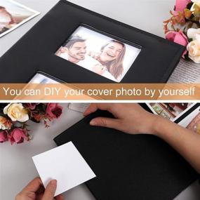 img 2 attached to Preserve Your Memories With RECUTMS PU Leather Photo Album Featuring 200 Black Pages For 4X6 Photos - Perfect For Weddings, Anniversaries, Holidays And More!