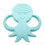 🐙 bpa free silicone baby teething toys by sisilia - cpsia compliant octopus teething toys (babyblue) логотип