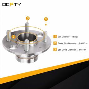 img 1 attached to High-Quality Rear Wheel Bearing And Hub Assembly For Acura Integra And Honda Civic Models - Buy OCPTY 512034 Today!