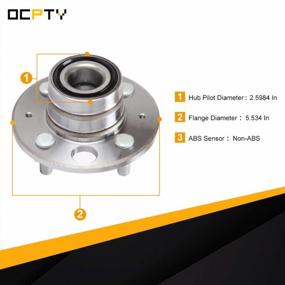 img 2 attached to High-Quality Rear Wheel Bearing And Hub Assembly For Acura Integra And Honda Civic Models - Buy OCPTY 512034 Today!