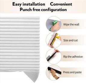 img 3 attached to 2 Pack White Light Filtering Cordless Pleated Fabric Window Shades, 36"X72", Easy To Cut And Install With 4 Clips