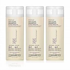 img 4 attached to Volumizing Shampoo For Fine, Lifeless Hair - Giovanni Root 66 Max Volume With Natural Botanicals, Nutrient-Rich Formula For Stronger, Lifted Hair - Color Safe - 8.5 Oz (Pack Of 3)