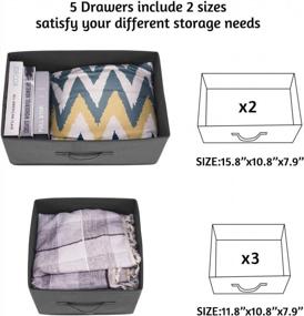 img 1 attached to Organize Your Bedroom With YOUDENOVA 5-Drawer Dresser Storage Chest!