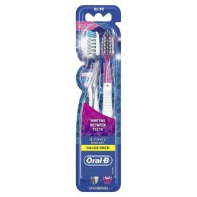 img 4 attached to Medium Oral B Radiant Whitening Toothbrush for Enhanced Brightness