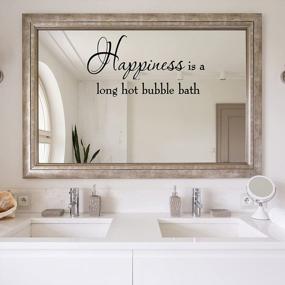 img 2 attached to Transform Your Bathroom With VWAQ Happiness Wall Decal Bubble Bath Quotes And Shower Stickers