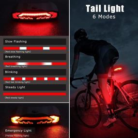 img 1 attached to WSDCAM Smart Bike Tail Light With Turn Signals And Brake Light, Bike Alarm Horn With Remote, Auto ON/Off Rechargeable Waterproof Bike Horn Alarm Rear Bike Brake Light Turn Signals Bicycle Tail Light