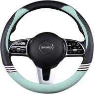 🎀 cute and stylish binsheo steering wheel cover for girls and women – 15 inch, black and green логотип