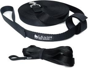 img 4 attached to 🐕 30ft Long Dog Training Leash - 1in Thick Nylon Leash with Storage Strap - Enhanced K9 Recall - Ideal for Large Dogs - Training Lead Leash for Dogs (30ft, 1in, Black)