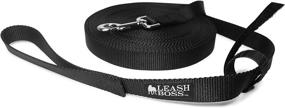 img 3 attached to 🐕 30ft Long Dog Training Leash - 1in Thick Nylon Leash with Storage Strap - Enhanced K9 Recall - Ideal for Large Dogs - Training Lead Leash for Dogs (30ft, 1in, Black)