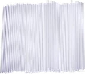 img 4 attached to 🥤 250 Pack of Clear 7.75" High Disposable Plastic Drinking Straws - Convenient Bulk Supply