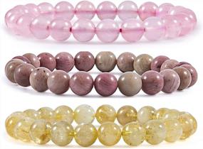 img 4 attached to 8Mm Round Beads Semi Precious Reiki Healing Crystals Handmade Stretch Bracelet - Bivei Natural Gem