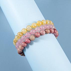 img 1 attached to 8 мм круглые бусины полудрагоценные целебные кристаллы рейки эластичный браслет ручной работы - Bivei Natural Gem