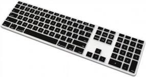 img 4 attached to Protect Your IMac Keyboard With ProElife Silicone Cover Skin - Full Size And Ultra-Thin, Wired USB MB110LL/B-A1243, Ideal For Apple Lovers (Black)