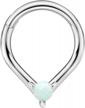stunning round opal septum rings - elegant 16 gauge jewelry for women - teardrop hoop style logo