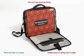 img 3 attached to Hexers RPG Bag Compatible With Dungeons And Dragons DnD Travel Shoulder Bag For Role-Playing Game Fans, DM Masters, Fits Books, Squares & Hexes Board, Tablet, Markers, Dice & Miniatures