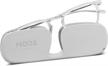 essential dino readers: nooz optics square reading glasses for men and women logo