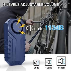 img 3 attached to 🚲 2 Pack Wsdcam Bike Alarm with Remote - 113dB Wireless Anti-Theft Vibration Motorcycle Bicycle Alarm Security System (Blue)