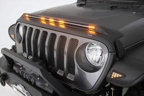 img 1 attached to Protect Your Jeep Wrangler JK With Auto Ventshade (AVS) 753060 Aeroskin LightShield Hood Protector In Black!