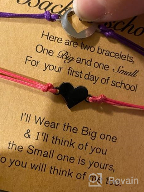 img 1 attached to Adorable Mother Daughter Bracelets - Heart Charm Wish Bracelets with Poem Cards: Perfect Mommy and Me Gift for Birthdays, Holidays, and School review by Patrick Biletnikoff