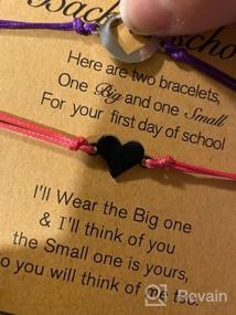 img 6 attached to Adorable Mother Daughter Bracelets - Heart Charm Wish Bracelets with Poem Cards: Perfect Mommy and Me Gift for Birthdays, Holidays, and School