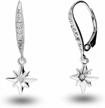 lecalla flaunt sterling silver leverback diamond dangle earrings for women and teens - g-h color and i1 clarity logo