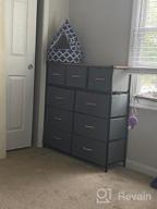 img 1 attached to YITAHOME 9 Drawer Dresser: Sturdy Steel Frame, Wooden Top & Easy Pull Suede Bins For Bedroom, Living Room, Hallway, Closets & Nursery Storage review by Jeanie Escobedo