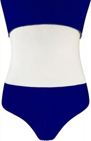 img 1 attached to Plus Size Women'S Swimsuits: AONTUS Tummy Control One Piece Dresses For Bathing!