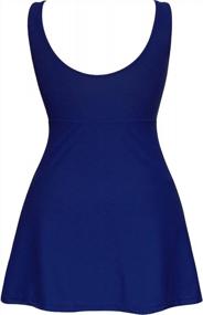 img 2 attached to Plus Size Women'S Swimsuits: AONTUS Tummy Control One Piece Dresses For Bathing!