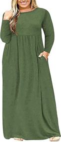 img 4 attached to AUSELILY Womens Sleeve Dresses Pockets Women's Clothing ~ Dresses