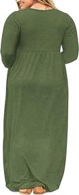 img 3 attached to AUSELILY Womens Sleeve Dresses Pockets Women's Clothing ~ Dresses