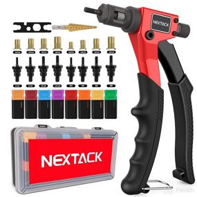 img 4 attached to 🔧 NEXTACK Rivet Nut Tool Kit - 8" Rivet Nut Gun with Step Drill Bit & 80 Rivnuts Assortment - Nutsert Tool with 8 SAE & Metric Mandrels - Compact Carrying Case Included NT600