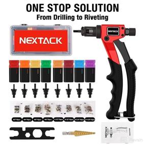 img 1 attached to 🔧 NEXTACK Rivet Nut Tool Kit - 8" Rivet Nut Gun with Step Drill Bit & 80 Rivnuts Assortment - Nutsert Tool with 8 SAE & Metric Mandrels - Compact Carrying Case Included NT600